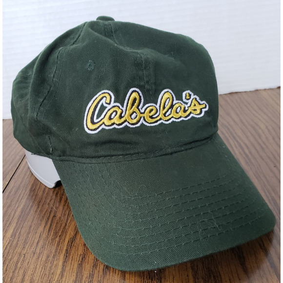 Cabela's Green Strapback Adjustable Baseball Cap Hat - Picture 5 of 9